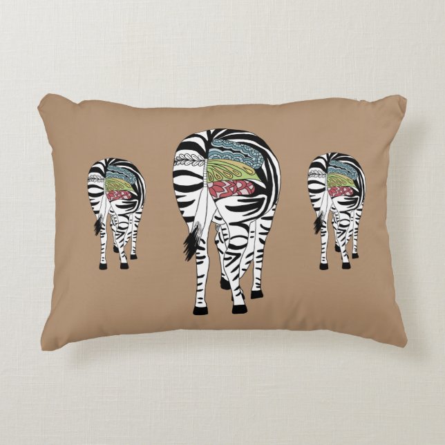 Drei Zebras Dekokissen (Vorderseite)