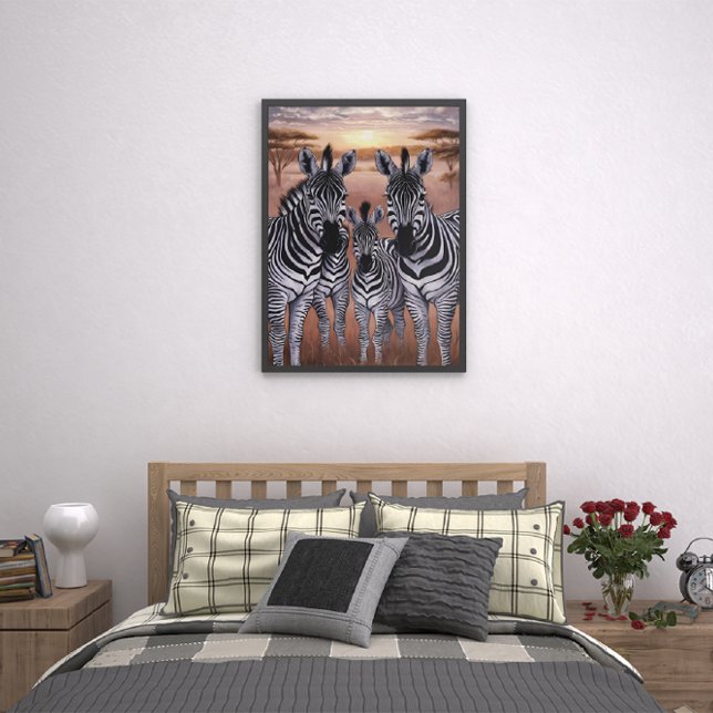Drei Zebras-Weiden auf der Wiese Poster (Von Creator hochgeladen)