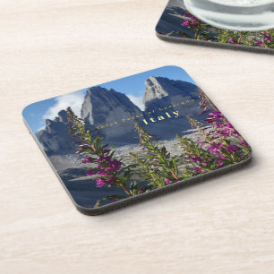 Drei Zinnen der Lavaredo-Wildblumen Italien Getränkeuntersetzer