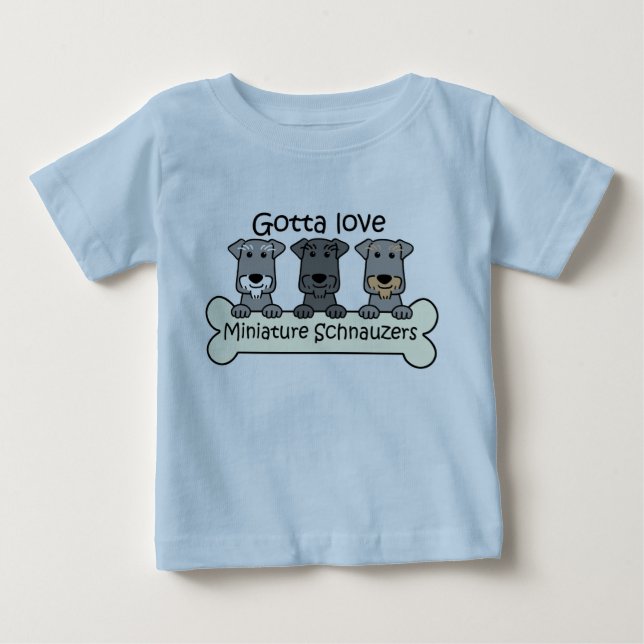 Drei Zwergschnauzer Baby T-shirt (Vorderseite)