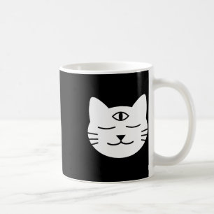 Dreiaugige Katze Drittes Auge Chakra Yoki Maskottc Kaffeetasse