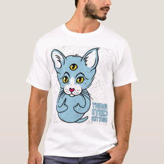 Dreiaugiges Kätzchen Lustige unanständige Katze Gr T-Shirt