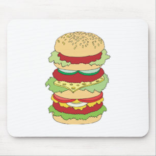 Dreidecker-Hamburger Mousepad