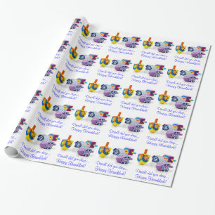 Dreidel 'bis Sie Packpapier für Chanukka