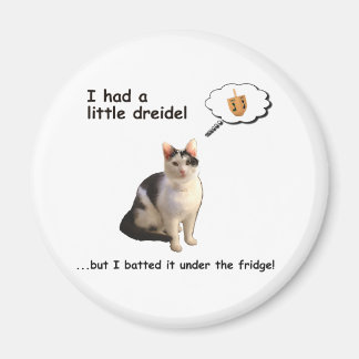 Dreidel Cat Magnet