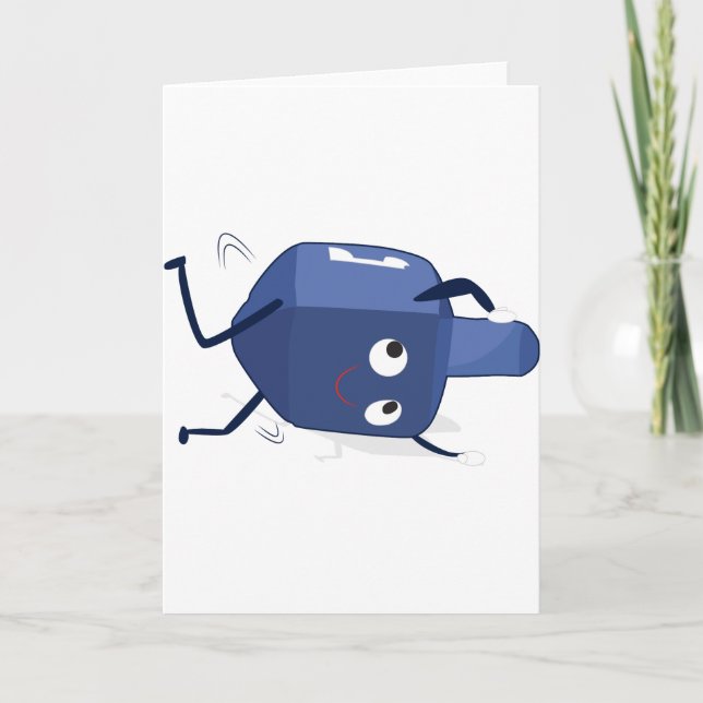dreidel dance hannukah feiertagskarte (Vorderseite)