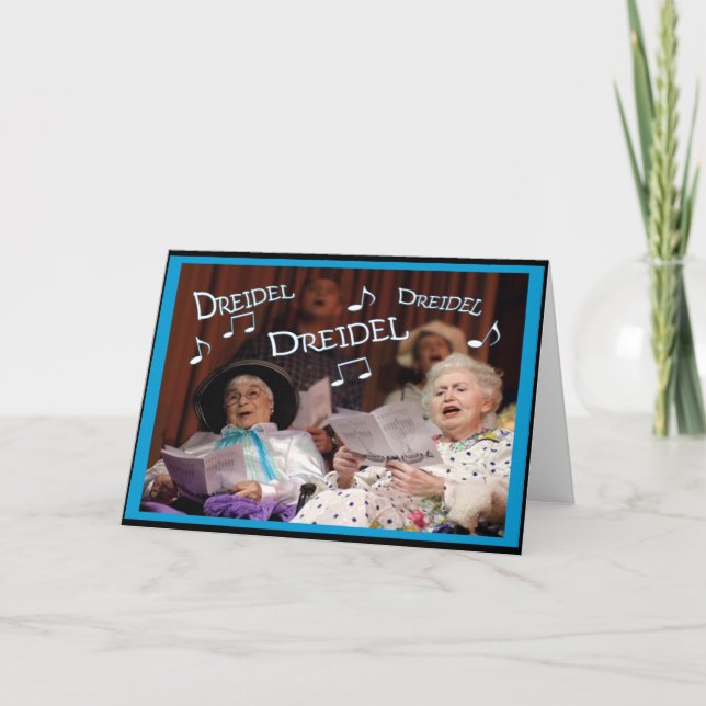 Dreidel Dreidel Feiertagskarte (Vorderseite)