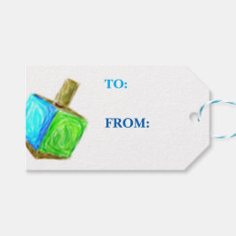 Dreidel-Gift Tag-Horizontal Geschenkanhänger