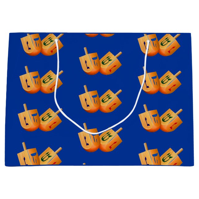Dreidel Hannukah Holiday Große Geschenktüte (Vorderseite)
