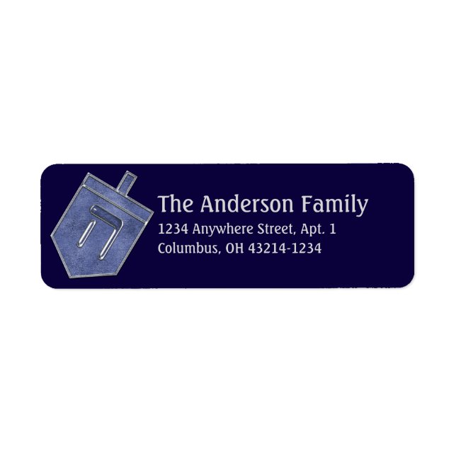 Dreidel Hanukkah Address Labels d11 (Vorne)