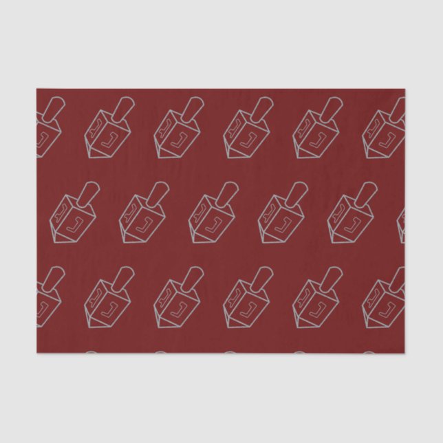 Dreidel Hanukkah Glitzer Seidenpapier (Vorderseite)