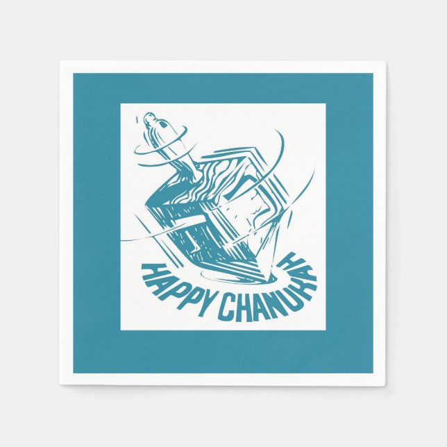 Dreidel Hanukkah Serviette (Vorderseite)