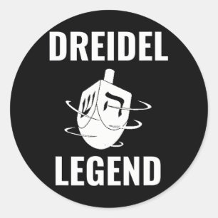 Dreidel Legend Jüdisches Happy Hanukkah Menorah Runder Aufkleber