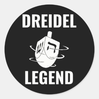 Dreidel Legend Jüdisches Happy Hanukkah Menorah Runder Aufkleber