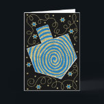Dreidel Pinwheel Grußkarte w Umschlag Feiertagskarte<br><div class="desc">Dreidel Pinwheel, Blue/Gold Grußkarte mit Umschlag. Löschen Sie zum Personalisieren den Text in der Karte und ersetzen Sie ihn durch Ihre eigene Nachricht. Wählen Sie Ihren bevorzugten Schriftart Stil, Farbe und Größe. Die Hintergrundfarbe kann durch Auswahl einer neuen Hintergrundfarbe geändert werden. Danke, dass ihr angehalten und vorbeigekommen seid! Viel geschätzt!!!...</div>