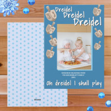 Dreidel Rustic Oak Blue Foto Celebrate Hanukkah