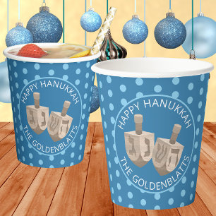 Dreidel Rustikale Eiche Niedlich Polka Dot Party H Pappbecher