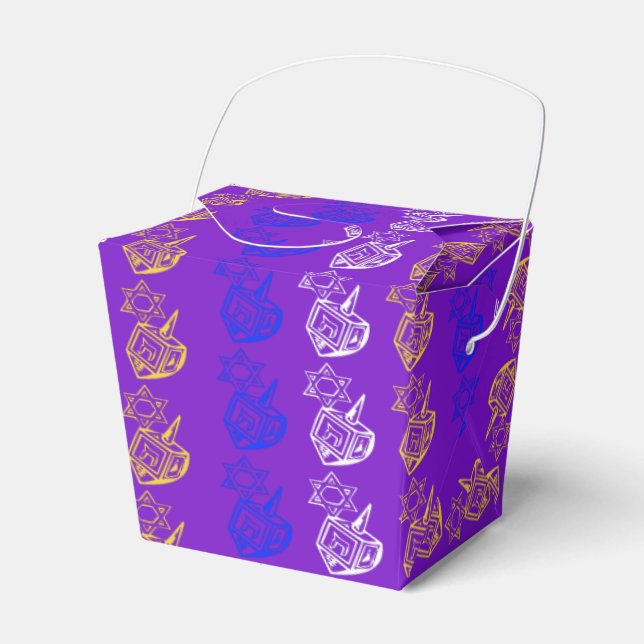 Dreidels + Sterne Geschenkschachtel (Vorderseite)