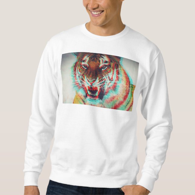 Dreidimensionaler Tiger Sweatshirt (Vorderseite)