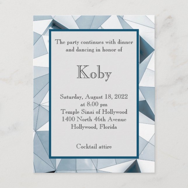 Dreieck-Blues-Abschlusskarte Begleitkarte (Vorderseite)