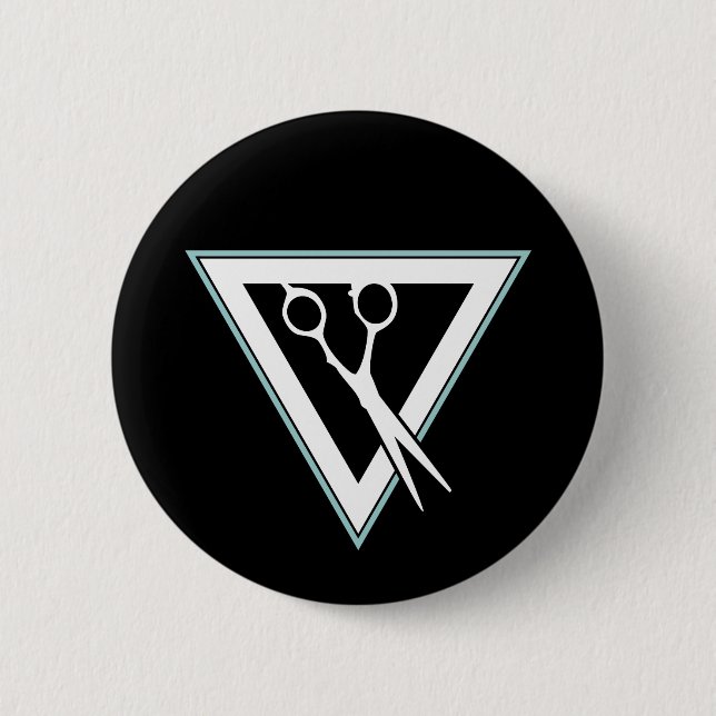 Dreieck der Haarschere Button (Vorderseite)