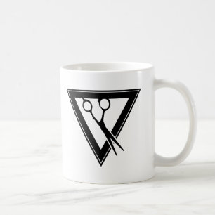 Dreieck der Haarschere Kaffeetasse