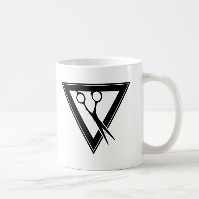 Dreieck der Haarschere Kaffeetasse (Rechts)