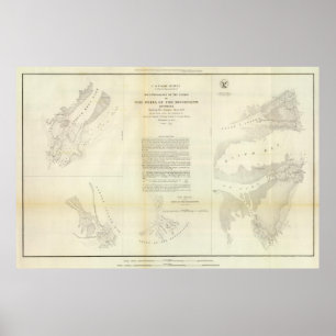 Dreieck des Mississippis Poster
