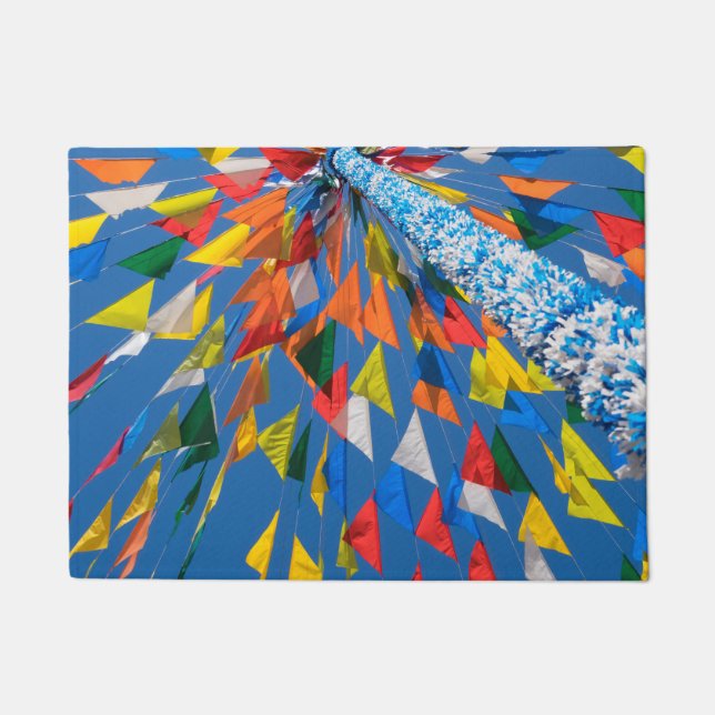 Dreieck-Flag-Dekoration Fußmatte (Vorderseite)