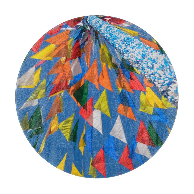 Dreieck-Flag-Dekoration Schneidebrett (Vorderseite)