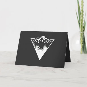 Dreieck frame artwork with wilderness landscape feiertagskarte