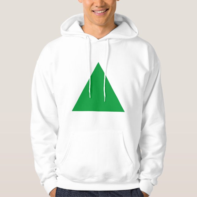 Dreieck - Grasgrün Hoodie (Vorderseite)