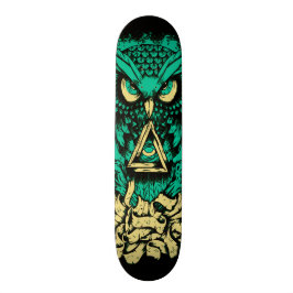 Dreieck-grüne Eulen-Skate Skateboard
