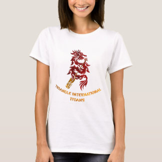 Dreieck-internationale Titanen (Goldtext) T-Shirt