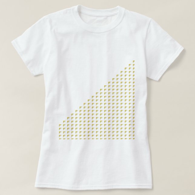 Dreieck mit Dreiecken in 3D T-Shirt (Design vorne)