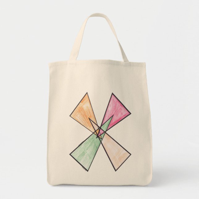 Dreieck-x Motiv-Tasche Tragetasche (Vorne)