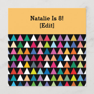 Dreiecke - 8. Geburtstagsfeier Einladung