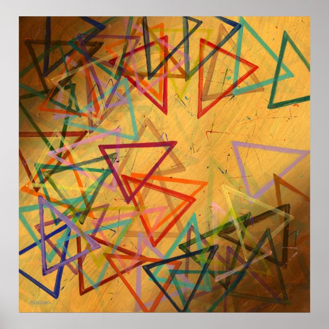 Dreiecke, Abstrakt, geometrisch - Poster (Vorne)