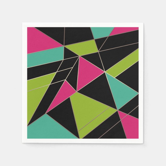 Dreiecke abstrakte geometrische Geometrie Serviette (Vorderseite)