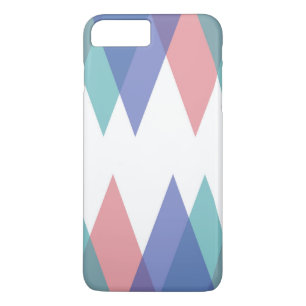 Dreiecke aus Blau und Korallen Case-Mate iPhone Hülle
