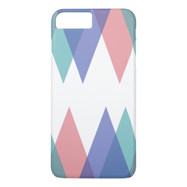 Dreiecke aus Blau und Korallen Case-Mate iPhone Hülle (Rückseite)