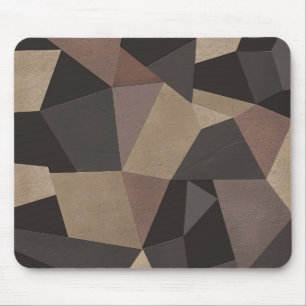 Dreiecke geometrische Druckbraun-Farben Mousepad