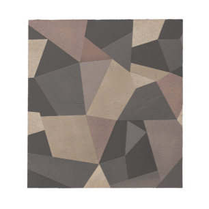 Dreiecke geometrische Druckbraun-Farben Notizblock