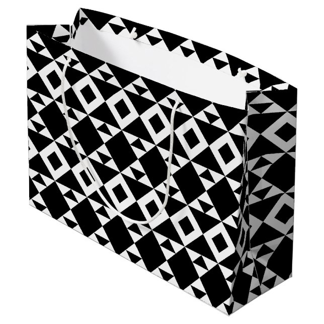 Dreiecke Große Geschenktüte (Rückseite Schrägansicht)