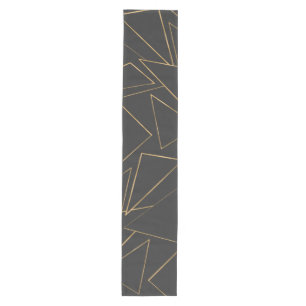 Dreiecke mit Minimalistischen geometrischen Goldr Mittelgroßer Tischläufer