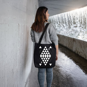 Dreiecke mit weißer Geometrie Tasche