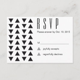 Dreiecke Modernes Hochzeitsszenario RSVP Karte
