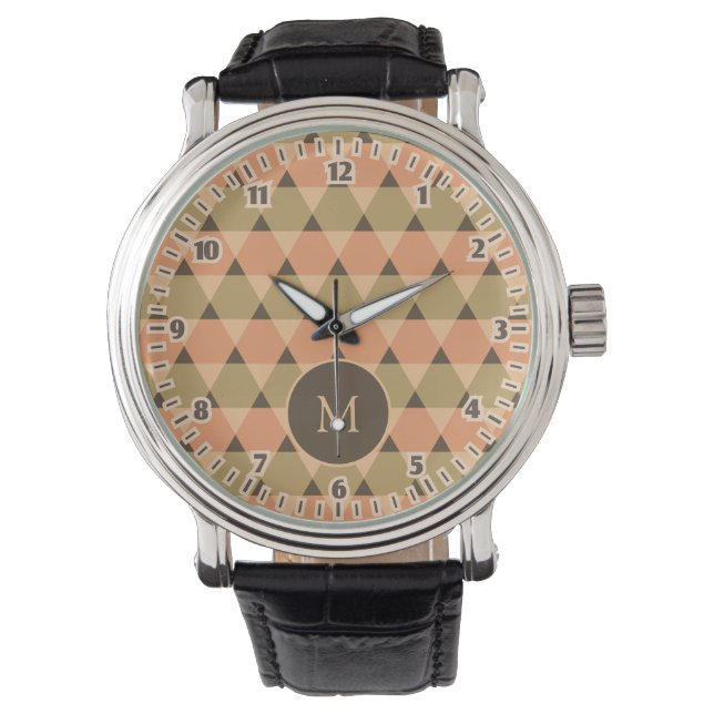 Dreiecke Muster Armbanduhr (Vorderseite)