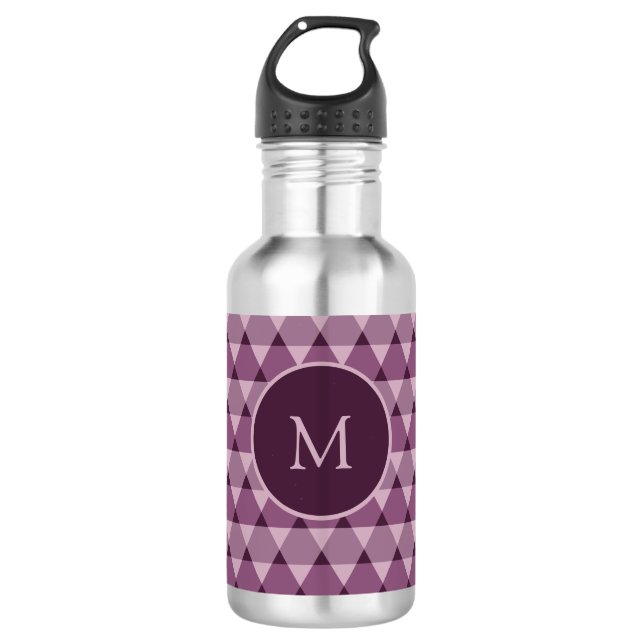 Dreiecke Muster Edelstahlflasche (Vorderseite)