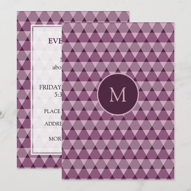 Dreiecke Muster Einladung (Vorne/Hinten)